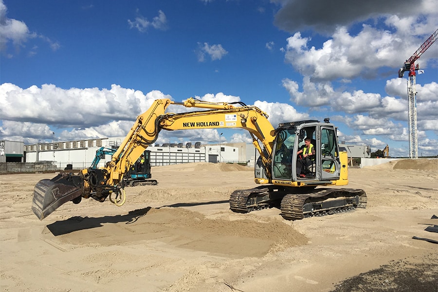 stoomreiniging bouwplaatsmachines